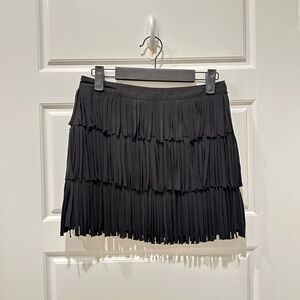 Forever 21 Fringe Black Skirt - XS
